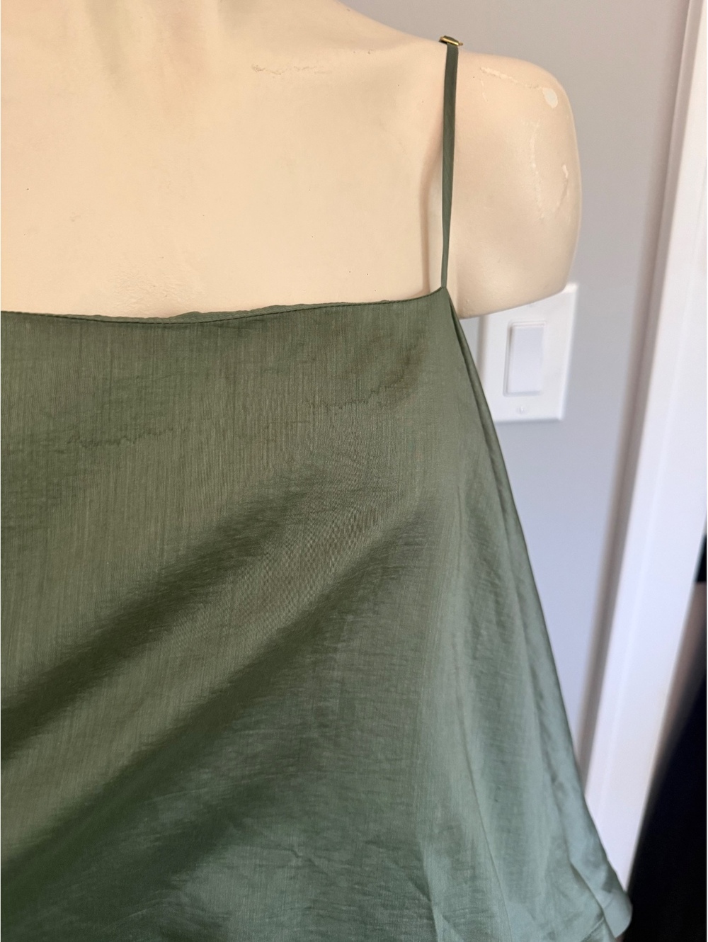 Elliatt Women's Olive Green Maxi Dress with Layered Flowy Design - Picture 2 of 9